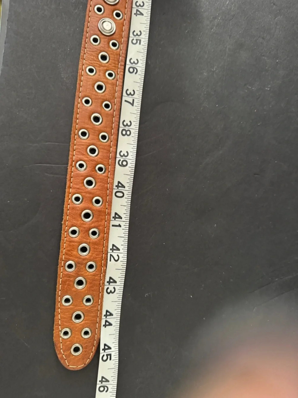 Chico’s Leather Studded Belt with Heart Buckle - Picture 13 of 16